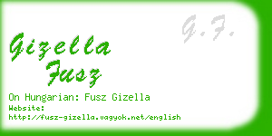 gizella fusz business card